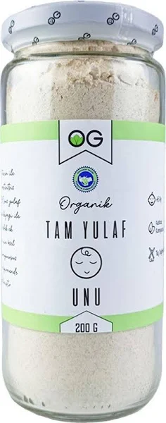 Organik tam yulaf unu 200 gr
