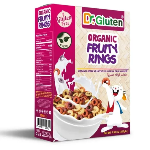 Dr.gluten Organik Sebze Ve Meyve Sulu Halka Tahıl Gevreği 225 Gr Glutensiz